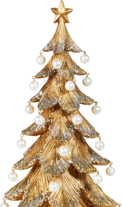18" Gold Tree with Pearls