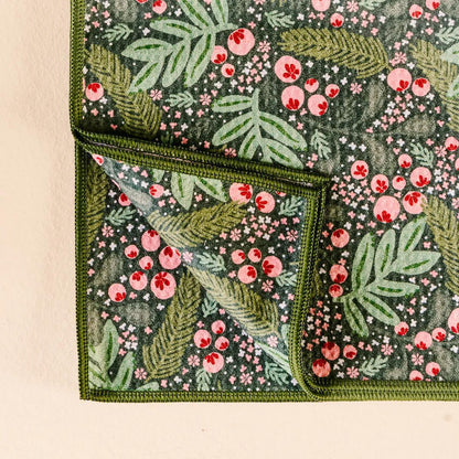 Holly Berry waffle tea Towel
