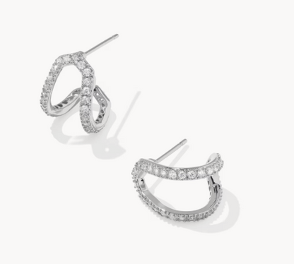Daphne Pave Huggie Earring