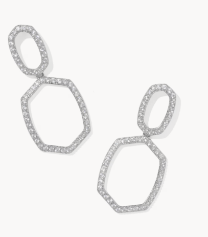 Daphne Pave Open Frame Earring