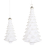 7" White Iridescent Tree Ornaments