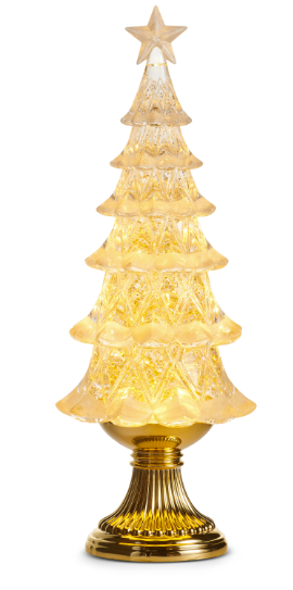 16" Lighted Swirling Glitter Tree
