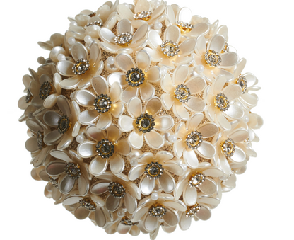 Pearl Floral Ball Ornament