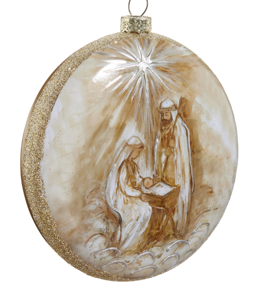 5" North Star Holy Family Disc Ornament