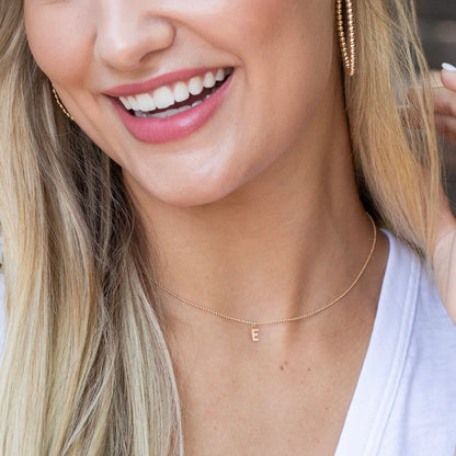 16" Initial Necklace - gold