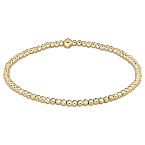 classic gold 2.5mm bead bracelet