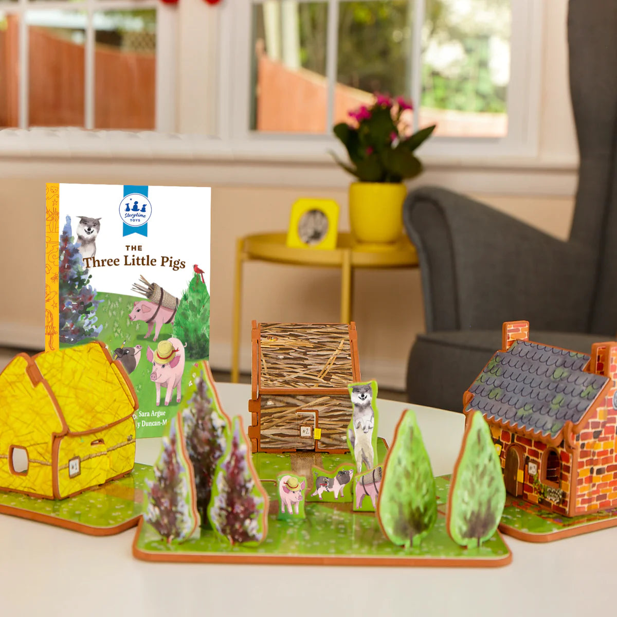 Three Little Pigs Book and Playset